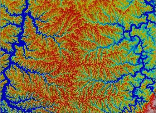 Researchers calculate how river networks move across a landscape
