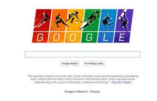 Google has marked the Winter Games in Sochi by flying the gay flag in a search page Doodle that linked to a call for equality in