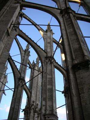 Gothic cathedrals blend iron and stone