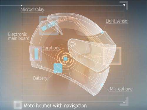 GPS-loaded helmet offers easier trip for motorcyclists