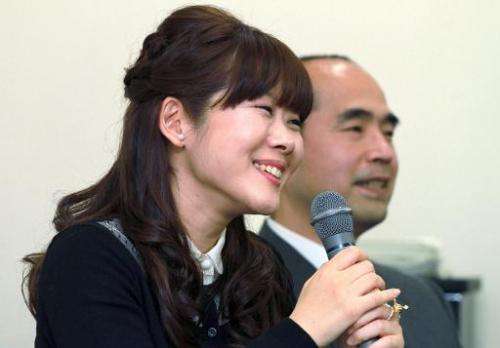 Haruko Obokata, Japan's Riken Institute researcher, announces her stem cell research at a press conference in Kobe, western Japa
