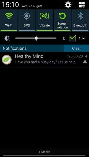 Healthy Mind app identifies best times for user notifications