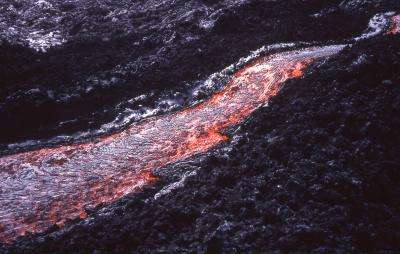 How a change in slope affects lava flows