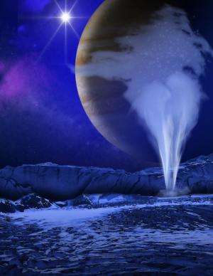 How can we search for life on icy moons such as Europa?