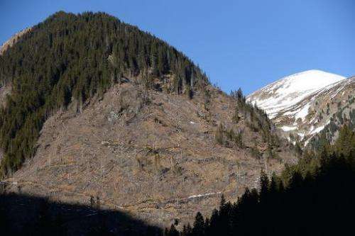 Ilegally deforested mountains in Pojarna Valley, in the heart of the Romanian Carpathians are pictured on January 16, 2014