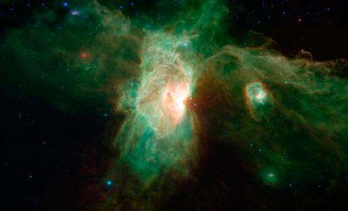 Image: Horsehead nebula viewed in infrared