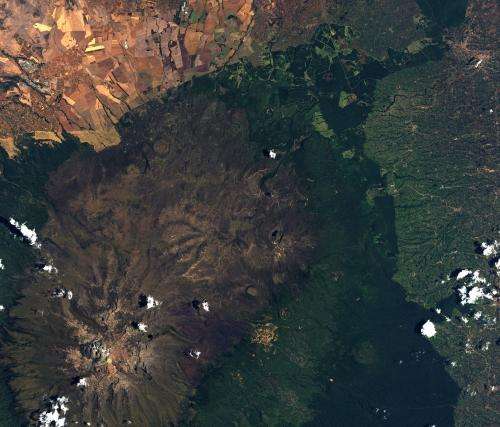 Image: Mount Kenya from orbit