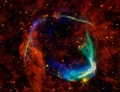 Image: Multicoloured view of supernova remnant