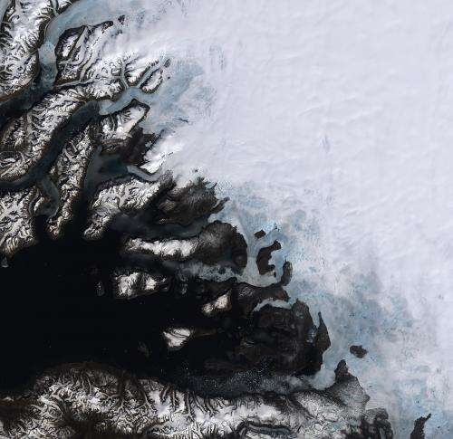 Image: Southwestern coast of Greenland captured from orbit