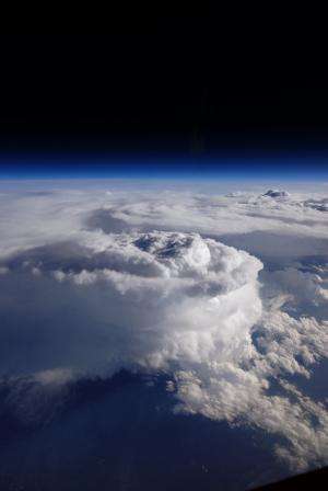 Image: Storm cell over the Southern Appalachian mountains