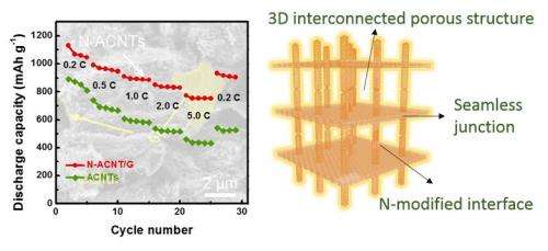 Aligned carbon nanotube/graphene sandwiches