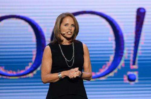 Journalist Katie Couric speaks during a keynote address by Yahoo! President and CEO Marissa Mayer at the 2014 International CES 