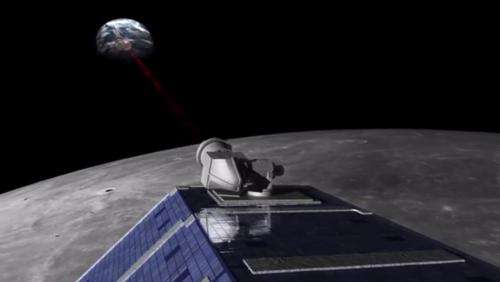 Laser-powered farewell to Moon mission