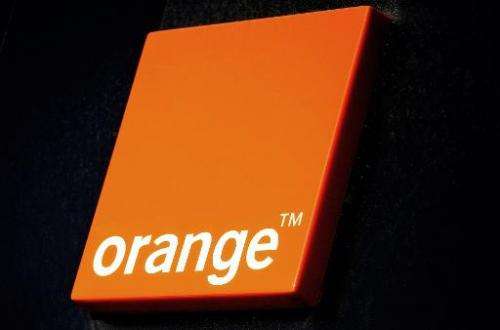 Logo of French internet provider and mobile phone services group Orange in Dunkerque, France, on December 19, 2013 in Dunkirk