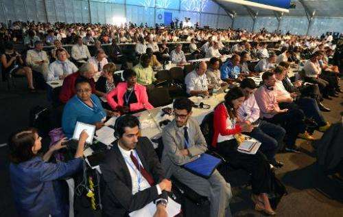 Members of representative commissions of the countries participating in the climate change conferences attend the seventh plenar