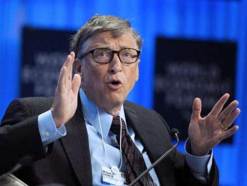 Microsoft Corp Chairman Bill Gates speaks during a session in Davos on January 24, 2014