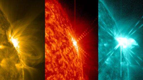 Mid-level solar flare seen by NASA's SDO