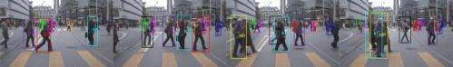 Moving cameras talk to each other to identify, track pedestrians