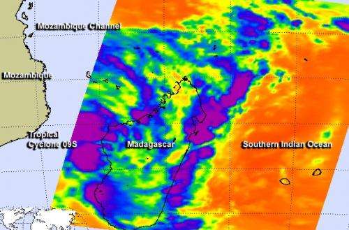 NASA catches development of Tropical Cyclone 09S in Southern Indian Ocean