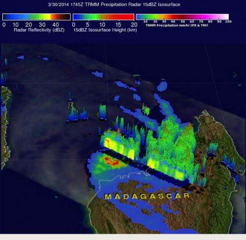 NASA caught Tropical Cyclone Hellen's rainfall near peak