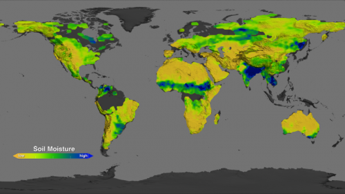NASA's Aquarius returns global maps of soil moisture