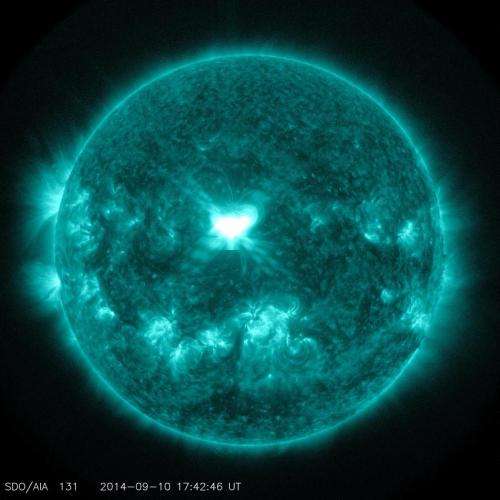 NASA sees a significant flare surge off the sun