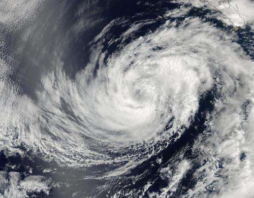 NASA sees a weaker Tropical Storm Douglas