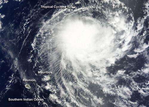 NASA sees new tropical storm threatening Mauritius and Reunion Islands