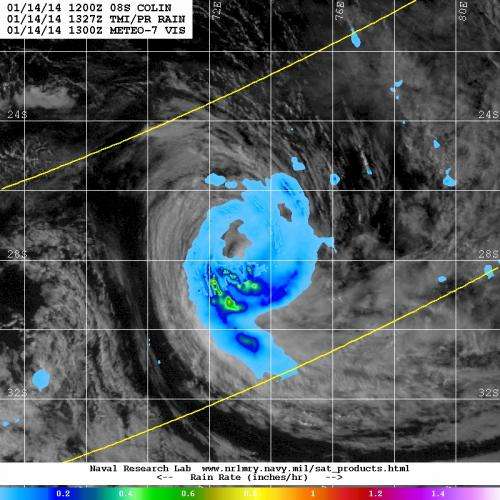 NASA sees Tropical Cyclone Colin coming 'unwound'