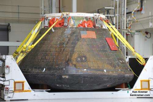NASA’s first Orion crew module arrives safely back at Kennedy Space Center