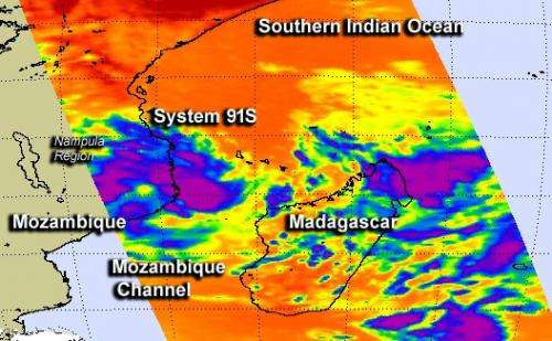 NASA spots developing tropical system affecting Mozambique's Nampala Province