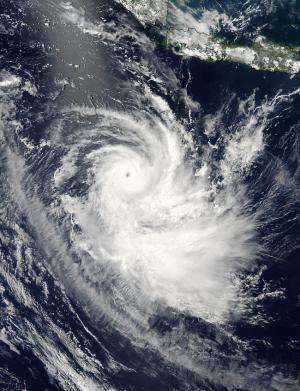 NASA spots Tropical Cyclone Gillian's eye closing