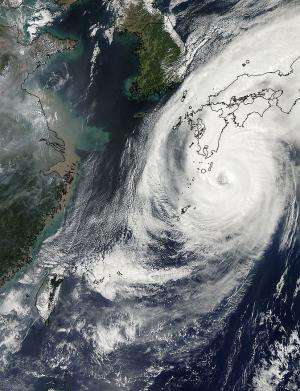 NASA spots Typhoon Phanfone affecting Japan