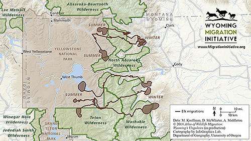 New mapping project details big game migrations in Wyoming wilderness