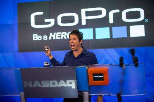 Nick Woodman, founder and CEO of GoPro, speaks at the Nasdaq Stock Exchange on June 26, 2014 in New York City