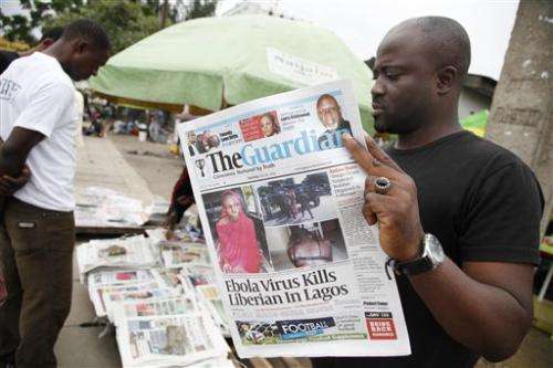Nigeria death shows Ebola can spread by air travel