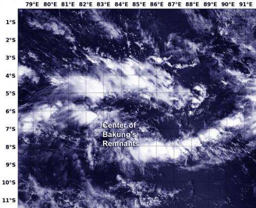 NOAA-NASA's Suomi NPP satellite watching Cyclone Bakung's remnants