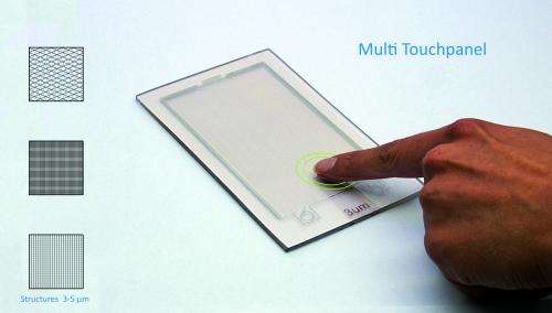 Novel process allows production of the entire circuitry on touchscreens in one step