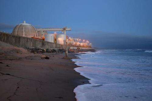 Ocean waves come ashore near a nuclear reaction facility in San Clemente, CA, March 15, 2012