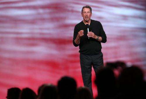 Oracle CEO Larry Ellison delivers a keynote address during the 2013 Oracle Open World conference on September 22, 2013 in San Fr