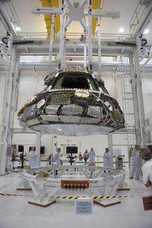 Orion in final assembly at Kennedy Space Center