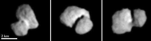 OSIRIS images of Rosetta’s comet resolve structures at 100 meters pixel scale