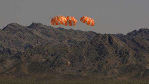 Parachutes for NASA's Orion spacecraft hit no snags in most difficult test