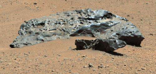 Curiosity spots a heavy metal meteorite
