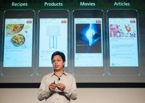 Pinterest CEO Ben Silbermann addresses a Pinterest media event at the company's corporate headquarters in San Francisco, Califor