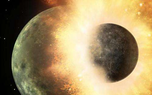 Planet Mercury a result of early hit-and-run collisions