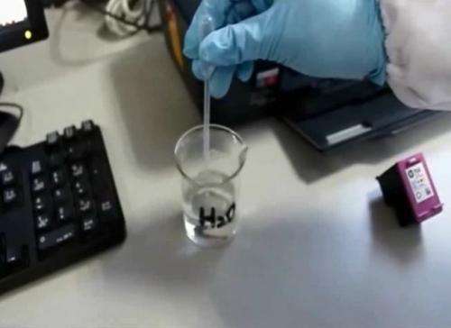 Chemists unveil 'water-jet' printer (w/ Video)