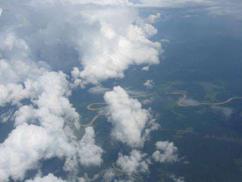 Amazonian drought conditions add carbon dioxide to the atmosphere