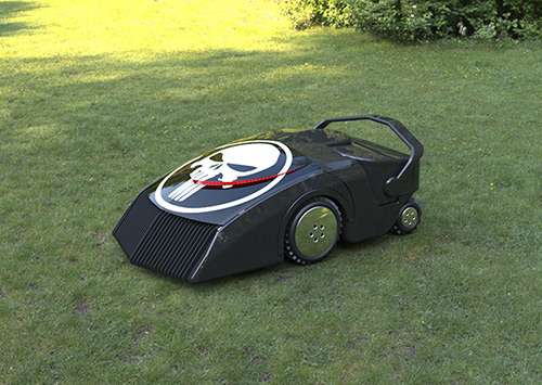 Robotic EcoMow cuts and uses grass as fuel