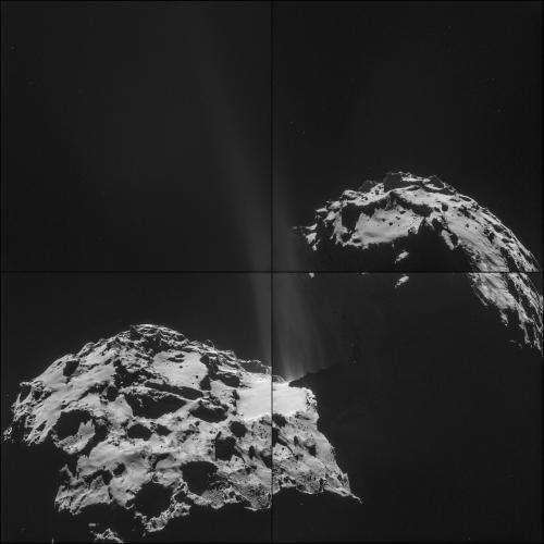 Rosetta comet fires its jets